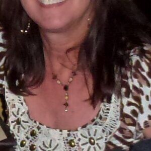 Sweet Cheetah Top w brass décor! Size L